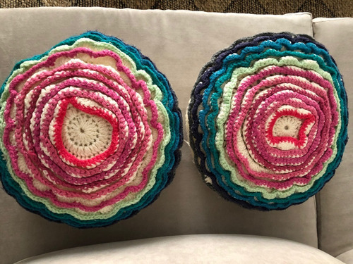 Almohadon Crochet Tejidos A Mano