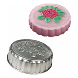 2 Moldes De Aluminio Para Pastel O Gelatina Figura De Rosa