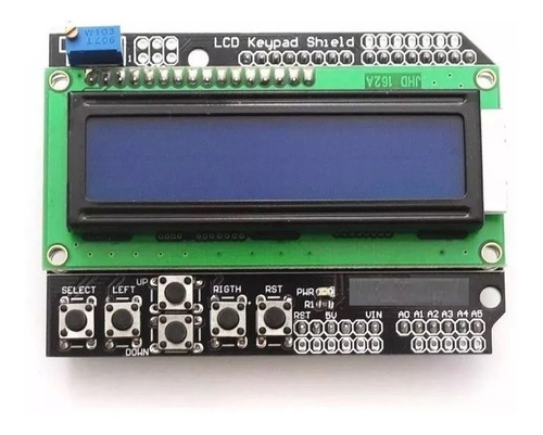 Lcd Shield 16x2 Fondo Azul Para Arduino Uno Leonardo Mega