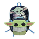 Mochila Infantil Baby Yoda Mandalorian Con Lonchera 