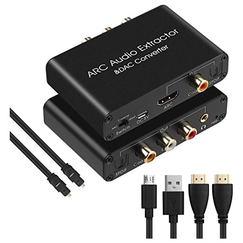 Extractor De Audio Hdmi Arc 192khz Dac Convertidor, Ext...