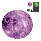 Super Lua 20cm Roxa (purple) - Adesivo Brilha No Escuro