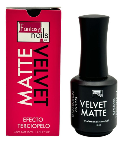 Top Gel Velvet Matte Fantasy Nails Gel Acabado Terciopelo