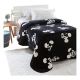 Cobertor Infantil Raschel 1,50x2,00 Mickey Preto