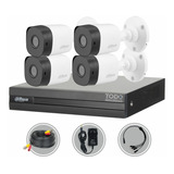 Kit Seguridad Dahua Cctv Dvr 4ch 1080p + 4 Camara 2mp +cable