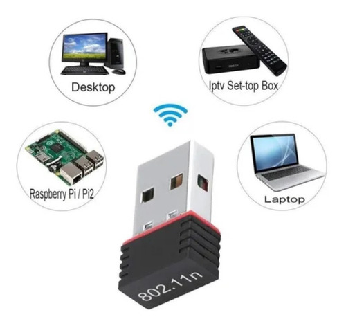 Mini Antena Adaptador Usb Wifi Nano 100m 150mbps 802.11b/g/n