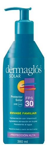 Dermaglos Protector Solar Alta Fps 30 X 380ml Familiar