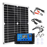 Ovfioaji Kit De Panel Solar De 200 W De 12 V Con Controlador