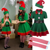 Ropa De Elfo Verde De Navidad Ropa De Cosplay Para Padres E