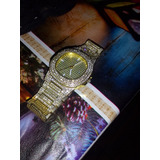 Reloj Dorado Diamantado