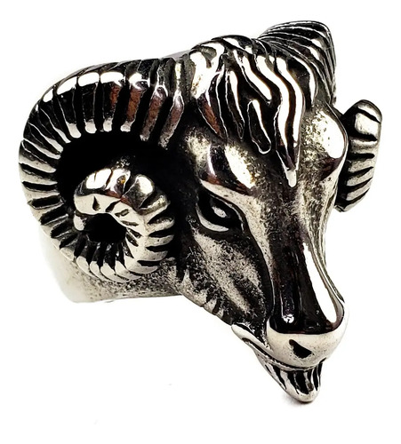 Anillo Borrego Cimarrón Símbolo De Superación Acero Inoxidab