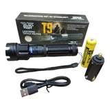 Lanterna Tática Militar T9 Carreg Usb Ultra Potente Jy-9815
