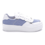 Zapatillas De Mujer Urbanas Combinado Jean (al/22)