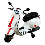 Mini Moto Elétrica Vespa 12v Branco Bw222br Importway