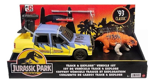 Jurassic Park 93 Classic Carro E Scutosaurus Retrô 30cm