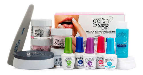 French Kit Manicure Francesa Sistema Dip Completo Gelish