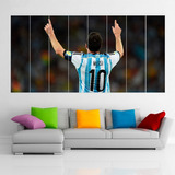 Cuadro Poliptico Messi Seleccion Argentina Art Xxl 192x100cm