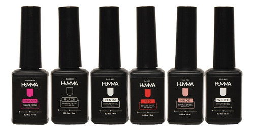 Kit 5 Esmaltes Em Gel Humma 9 Ml Para Unhas Em Gel