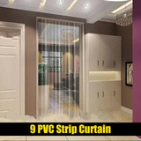 9pcs Pvc Strip Curtain Cooler Freezer Strips Door Antist Lvv