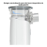 Inalador Nebulizador N Mesh Ultra Portátil Mini Recarregável Cor Branco