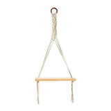 Macramé De Pared Con Repisa De Madera