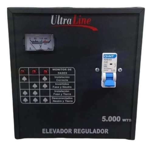 Regulador Con Elevador De Voltaje Monofasico 5000 Watt Pelv_