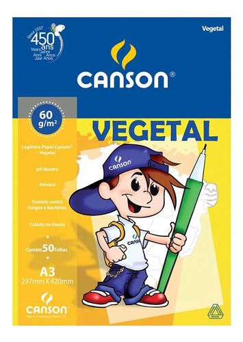 Bloco A3 Papel Vegetal 60gr Com 50 Fls