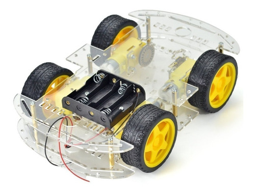 Kit Chasis Auto Robot 4wd Ruedas Motores Arduino Comaptible