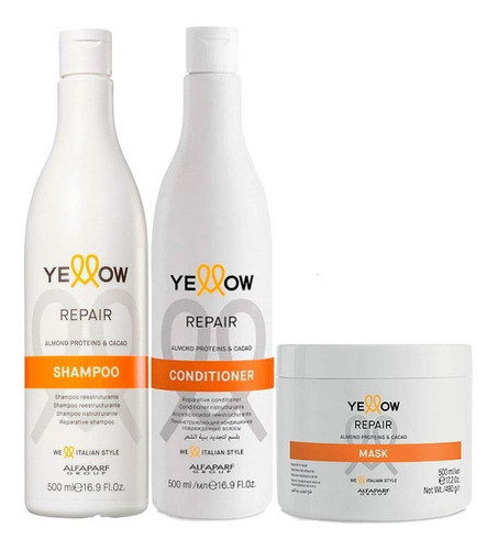 Shampoo+acondicionador+mascarilla Yellow Repair