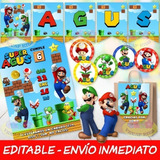 Kit Imprimible Super Mario Bros Candy Bar Editable 100% 