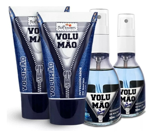 Kit Volumão Lubrificante Intensificador E Spray 50ml Prazer