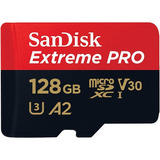 Cartão Microsd Uhs-i Sandisk Extreme Pro De 128 Gb Com Adapt