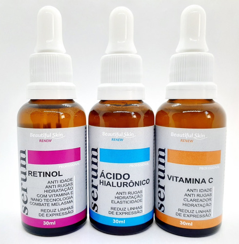 Serum Retinol + Vitamina C + Ácido Hialurônico 30ml Bbglow