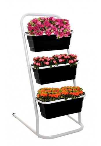 Horta Vertical Jardineira Floreira 3 Vaso De 40 Cm Al-261