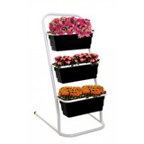 Horta Vertical Jardineira Floreira 3 Vaso De 40 Cm Al-261