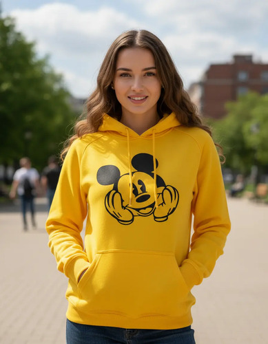 Blusa Moletom Mickey Mouse Desenho Ótima Qualidade Reforçado