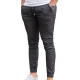 Pantalón Jogger Hombre Casuales Gabardina Elastizada Jogging