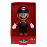 Boneco Super Flying Mario Roupa Preto Caixa Grande Original 