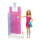 Barbie Juego De Muñeca Y Muebles , Baño Con Ducha Funcional