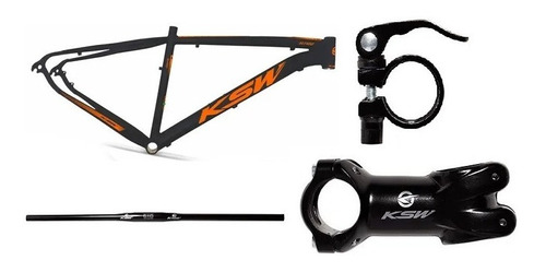 Quadro 29 Bike Mtb Ksw Xlt 100 Guidão Mesa Abraçadeira Pt/lj