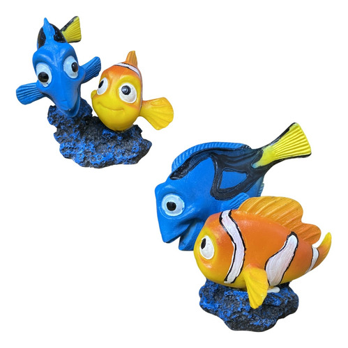 Adorno Acuario P/ Pecera Dory Y Nemo Decoración 