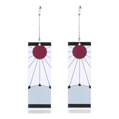 Aretes De Tanjiro Demon Slayer Kimetsu No Yaiba Acrilico | Meses sin interés