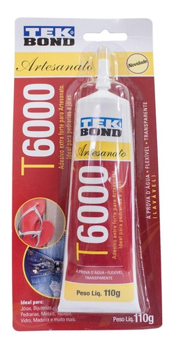 Cola Permanente P/ Artesanato Tekbond T6000 110g Blister