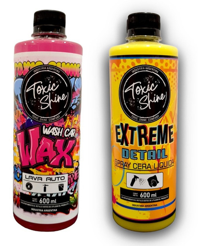 Kit Toxic Shine Lava Auto Shampoo Wax + Cera Extreme Detail