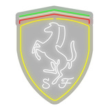 Neon Led Em Acrílico Personalizado - Escuderia Da Ferrari 