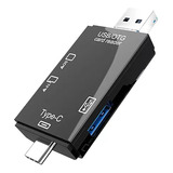 Adaptador Lector Memoria Usb Tipo C Sd Tf Pendrive Micro Usb