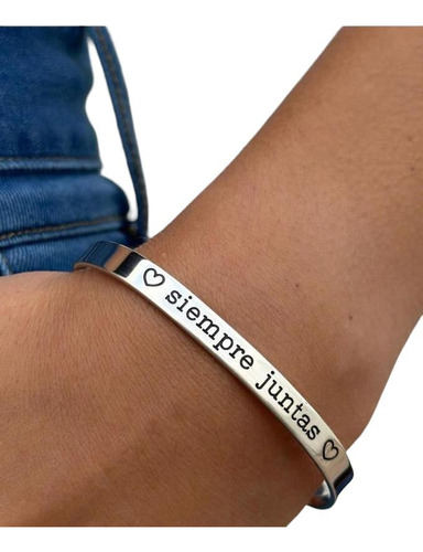 Pulsera Esclava Personalizable En Plata 925 Grabada  Mujer