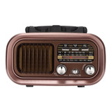 Altavoz De Radio Vintage Portátil De 3 Bandas Multifuncional