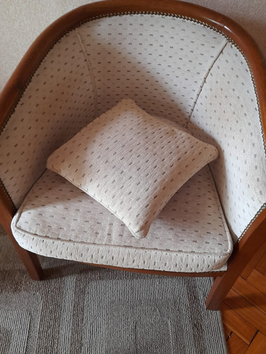 Sillon De Un Cuerpo, De Madera, Forrado Con Chenille