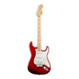 Guitarra Eléctrica Fender Standard Stratocaster De Aliso Candy Apple Red Con Diapasón De Arce